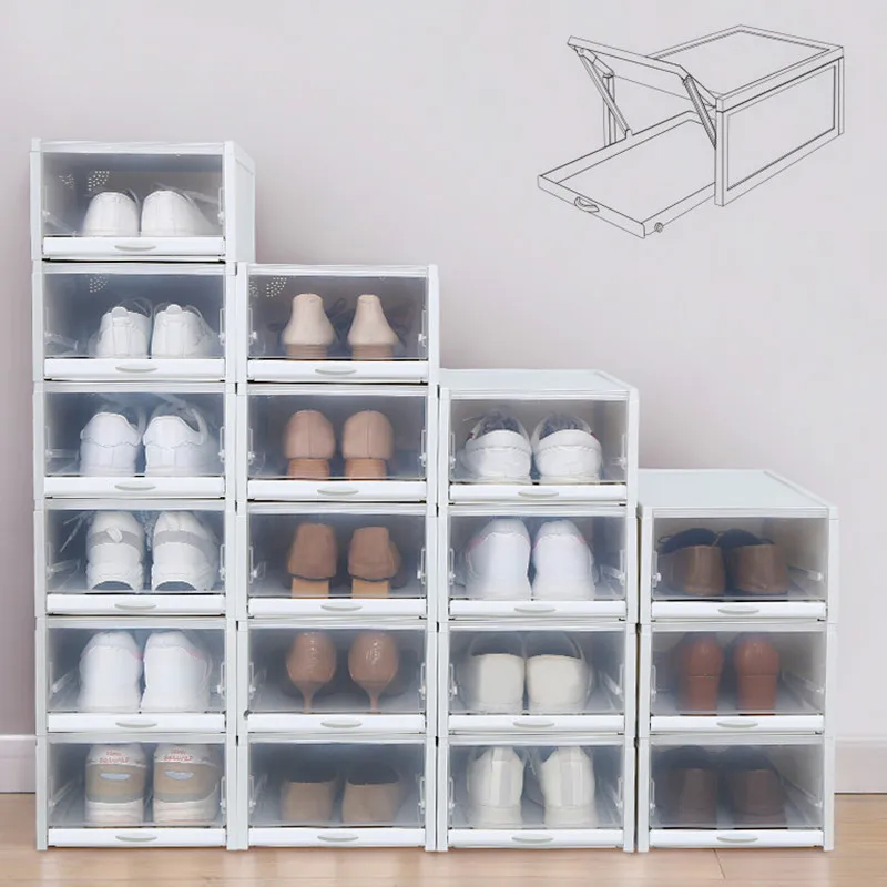Ящик высокого качества складная коробка для обуви утолщенная прозрачная
