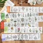 1 шт., декоративная лента из бумаги с рисунком растений и цветов