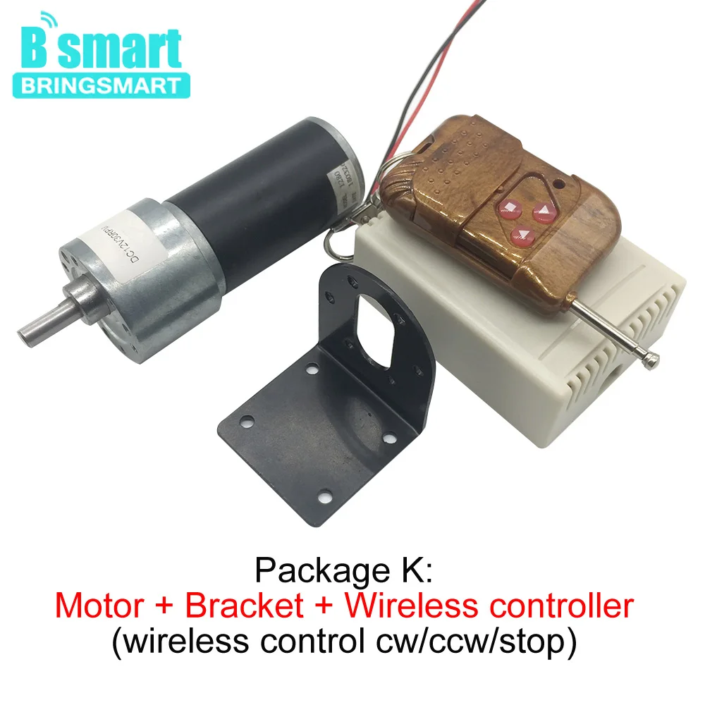 Bringsmart DC мотор редуктор 12В с высоким крутящим моментом Мини Мотор постоянным