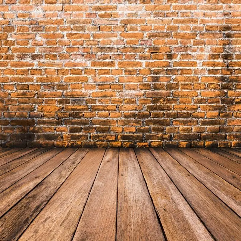 

Retro Brick Wall Wood Board Floor Baby Shower Newborn Pet Food Portrait Backdrop Photography Background Photo Studio Props Vinyl