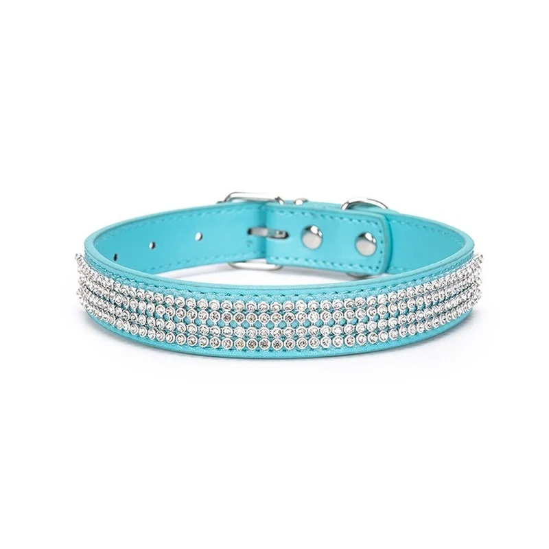 

Pet Collar Diamond Jewelry Dog Collar PU Leather Cat Collar Pet Products Collar Harness Puppy Cat Christmas