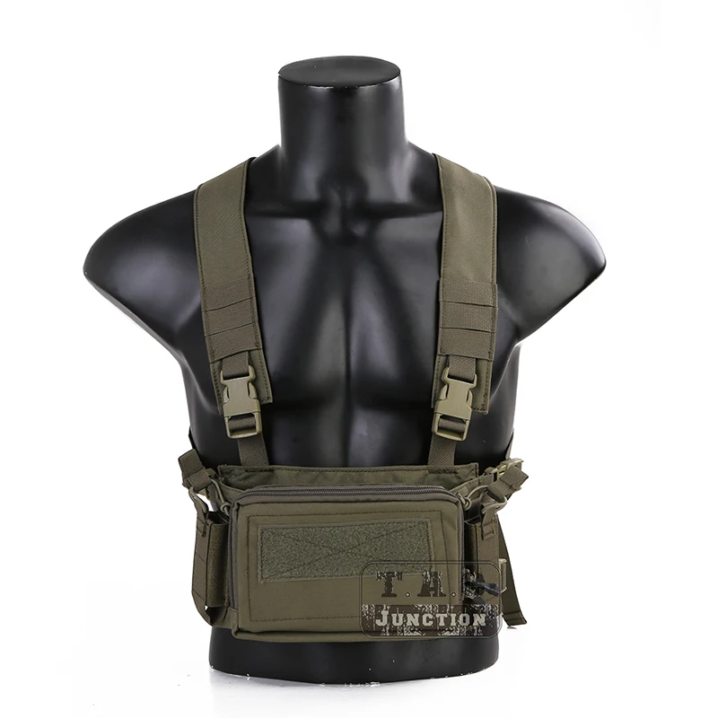 Emerson Tactical Assault Chest Rig D3CR Micro X Harness Plate Carrier Front Panel Chest Rig With Magazine Pouches Ranger Green