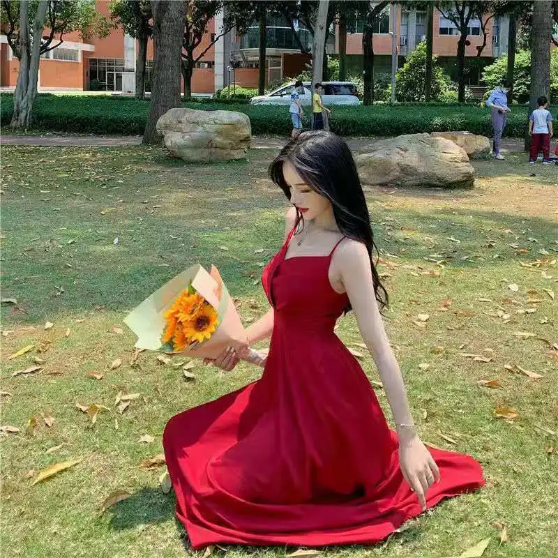 

2021 new fashion women's clothing Spaghetti Strap V-Neck Summer dresses for women dress