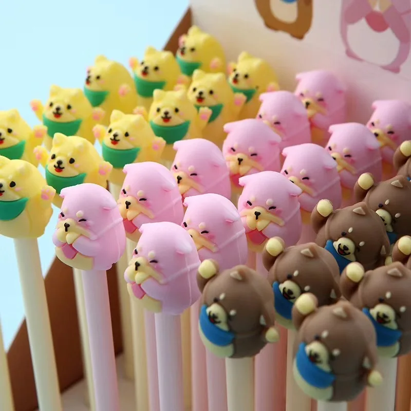 3 шт./лот гелевая ручка в виде животного с силиконовой головкой панда кошка