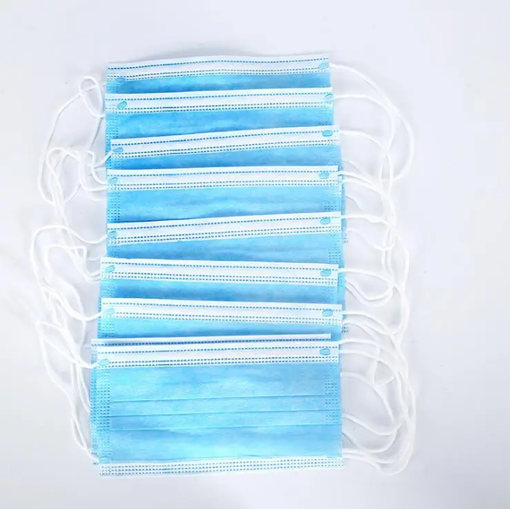 200 шт нетканые одноразовые маски для лица 3 слоя ушной петли активированный уголь