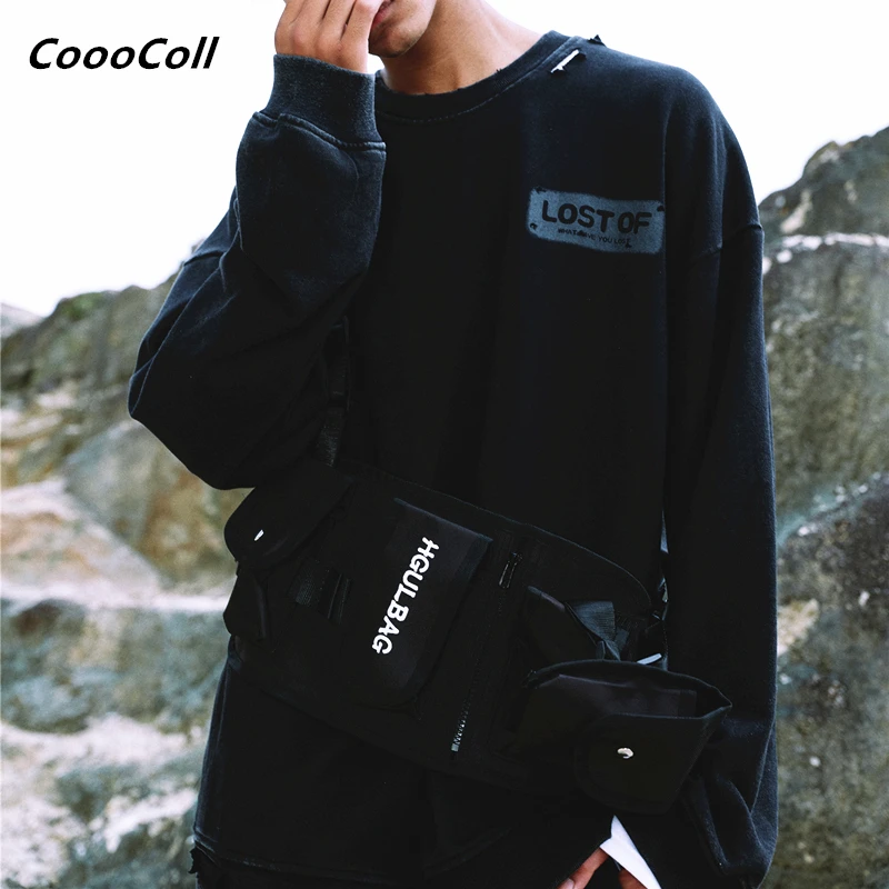 CoooColl Sweatshirts Kanye West Winter 19FW DESTROY Distress Old Crush SWEATSHIRT Streetwear HipHop Fashion Black Casual Men