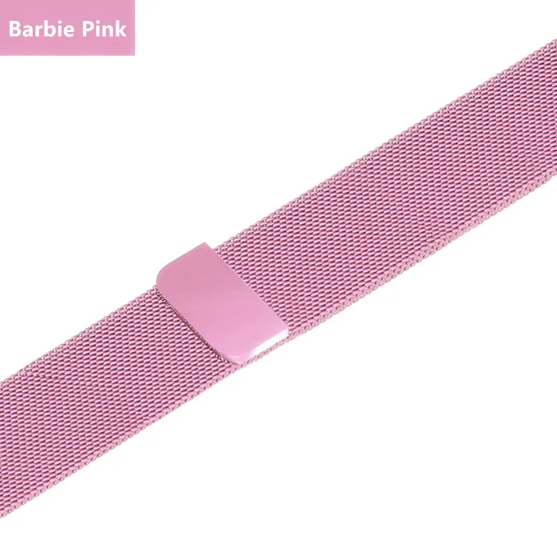 Хохлатый ремешок apple watch band Milanese Loop apple watch 4 3 band iwatch band 42 мм 38 мм correa 44 мм/40 мм pulseira bracelet - Цвет ремешка: babi pink