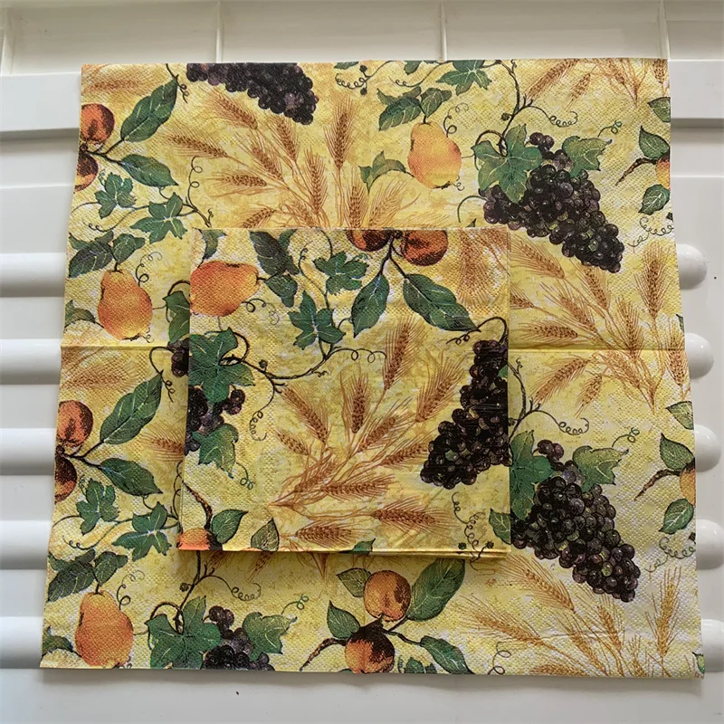 Декупаж свадебные салфетки винтажные бумажные Элегантные красивый рис виноград