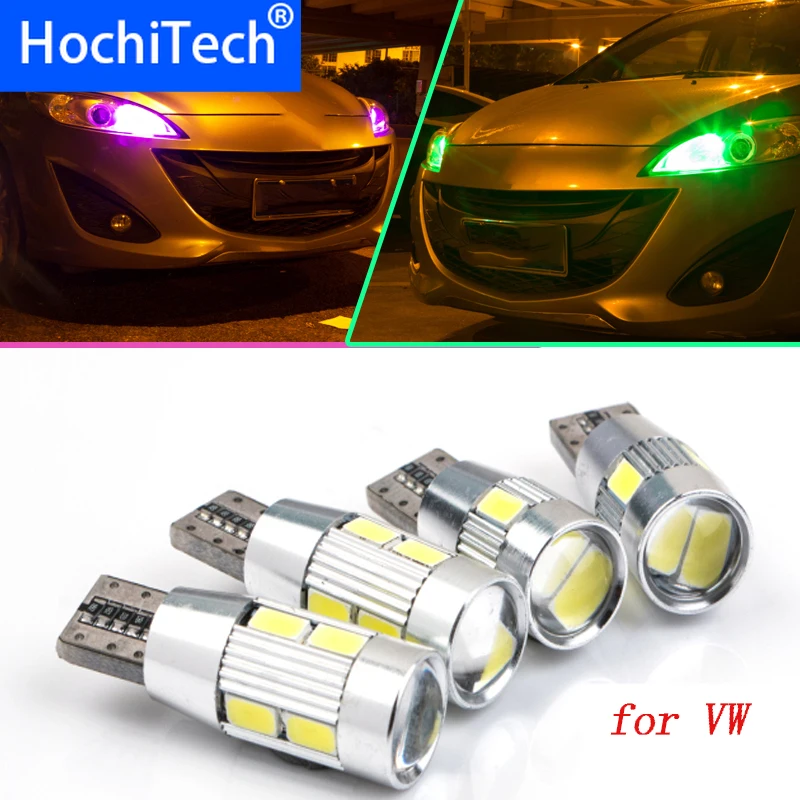 1 шт. Безопасный светодиодный светильник T10 W5W высокой яркости Canbus для VW Volkswagen Jetta
