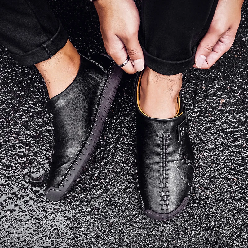 Мужские лоферы из натуральной кожи Повседневная дышащая обувь | Обувь