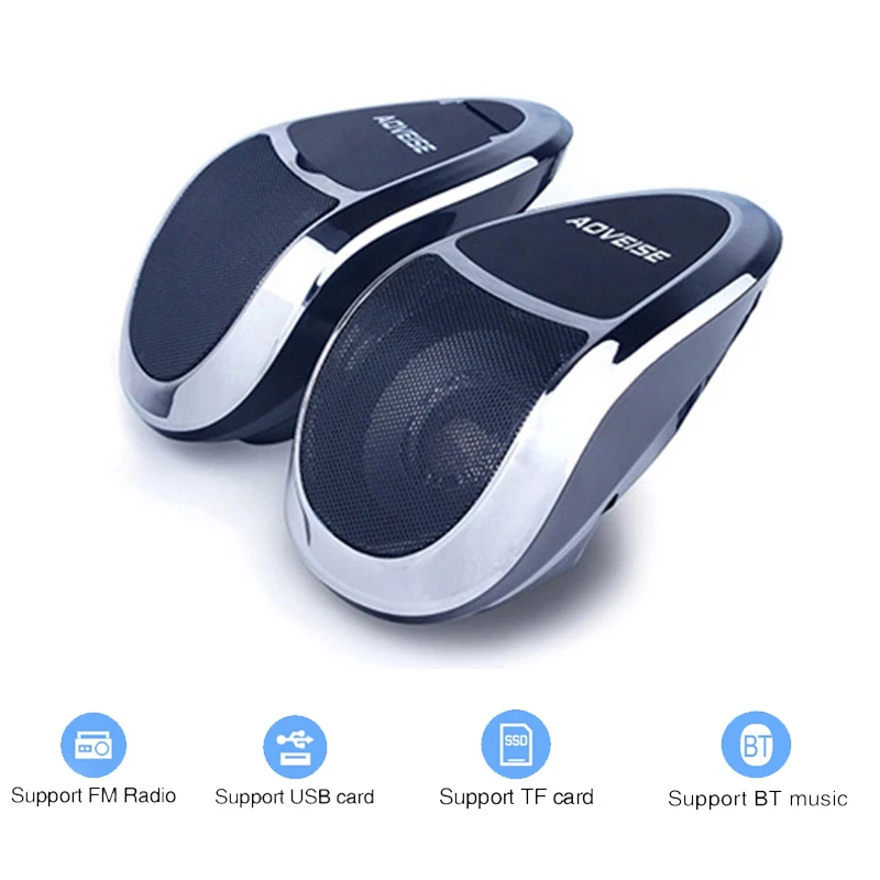 Мотоцикл зеркало заднего вида водонепроницаемый аудио усилитель U диск стерео FM