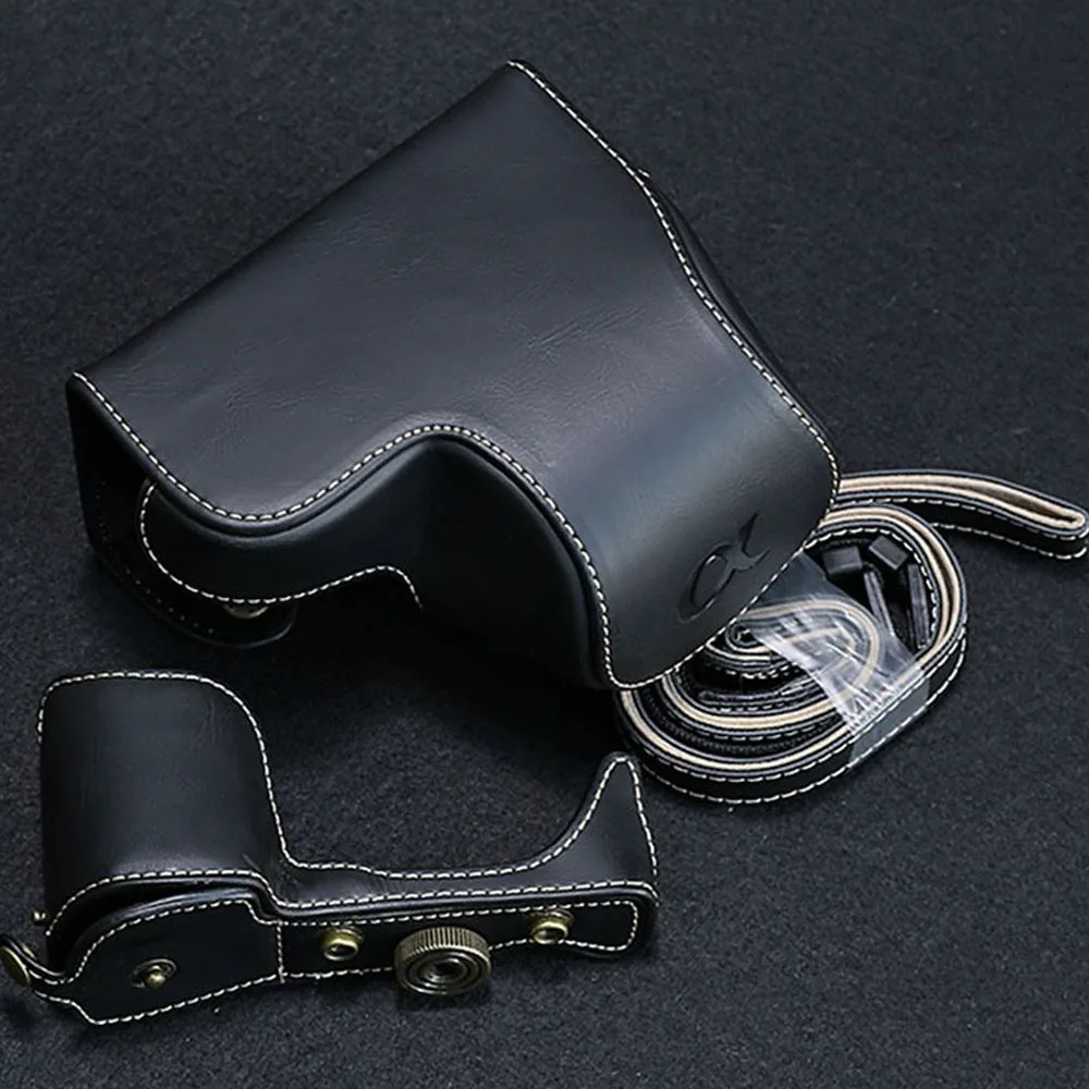 Премиум кожаная сумка для камеры чехол Sony A6000 A6100 A6300 A6400 NEX6 A5000 A5100 камера с