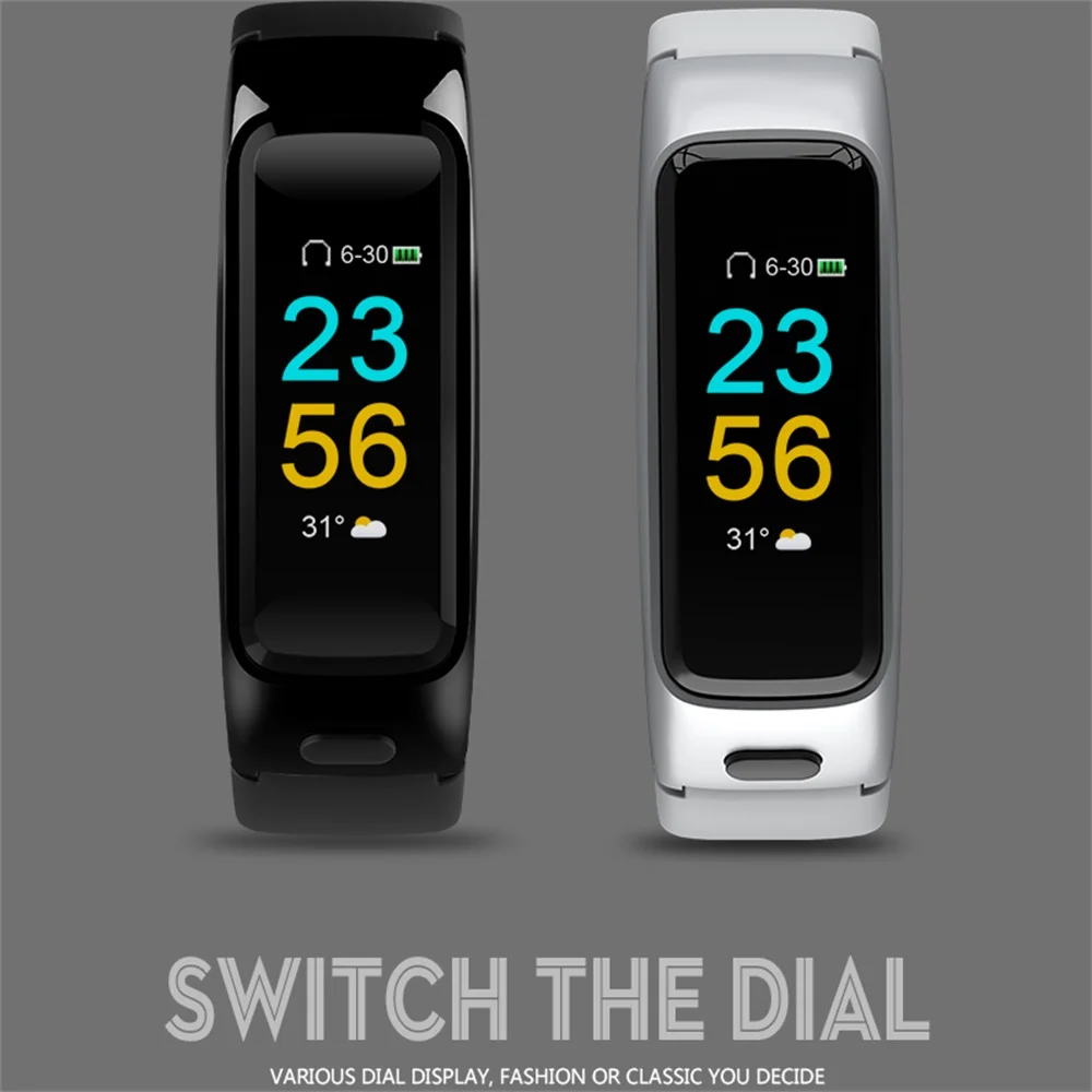 Фитнес-трекер BY51 2 в 1 спортивный умный браслет с монитором пульса артериального