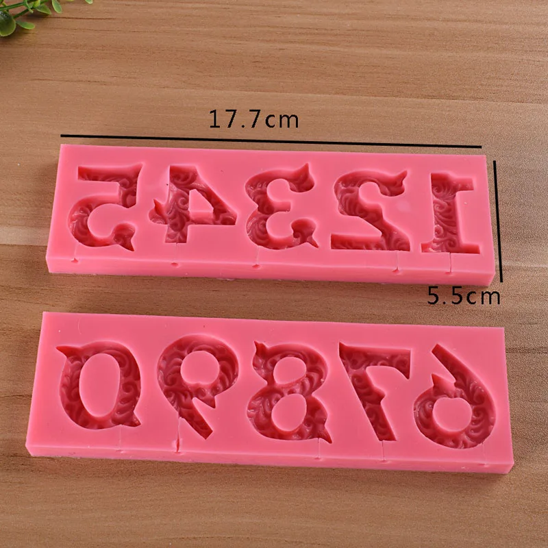 

2Pcs/Set 0-9 Silicone Number Mold Bakeware Chocolate Mould Baking Figure DIY Cake Decoration Kitchen Pastry Tool