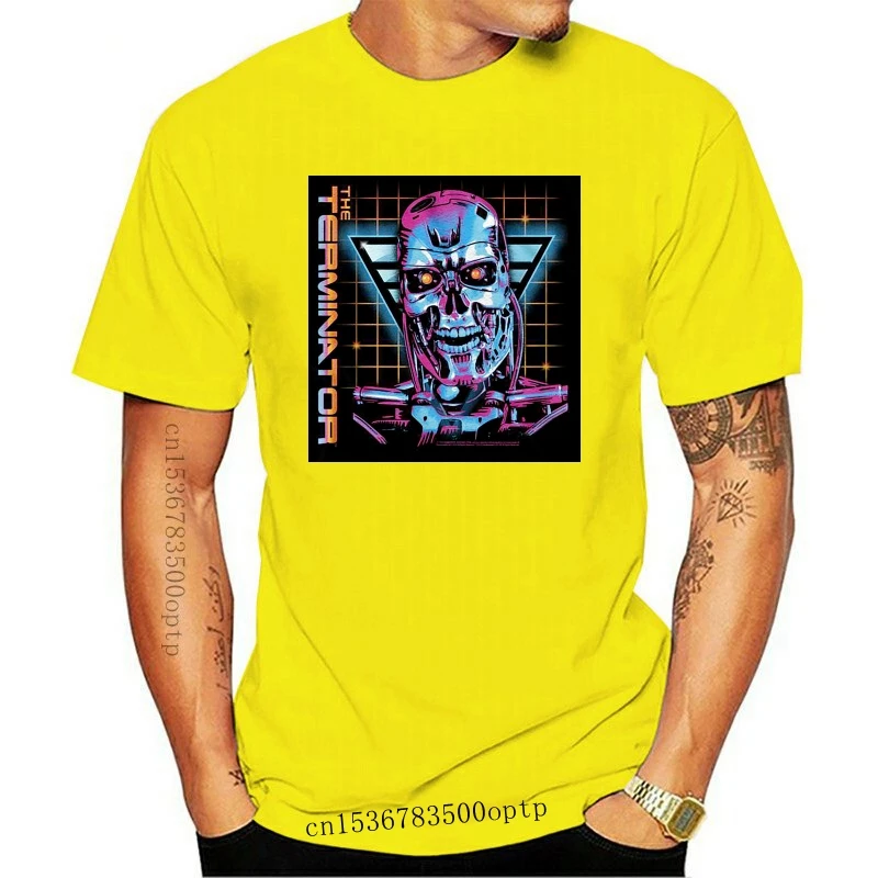 

Мужская футболка TERMINATOR с коротким рукавом, модная тенниска, Удобная майка, Повседневная футболка с коротким рукавом, цвет черный, очень 80-х