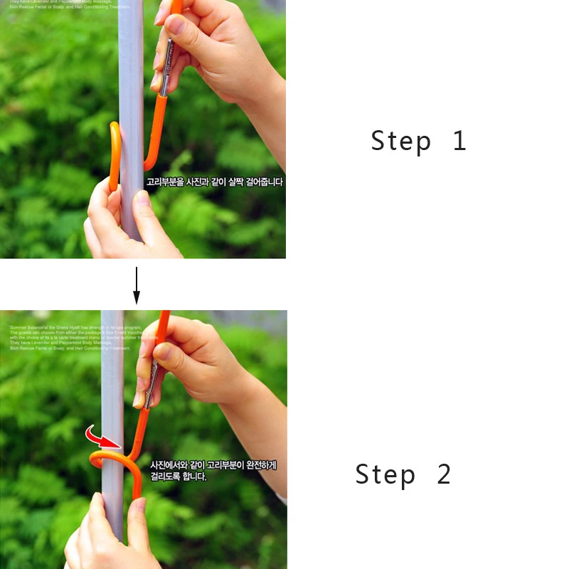 

Stainless Steel Camping Hook Lamp Hanging Pole Hanger Outdoor Camping Equipment Portable TP-Hot