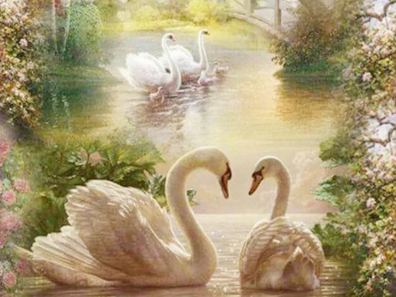 Сделай Сам новая вышивка бисером животное лебедь полное сверление Алмазная