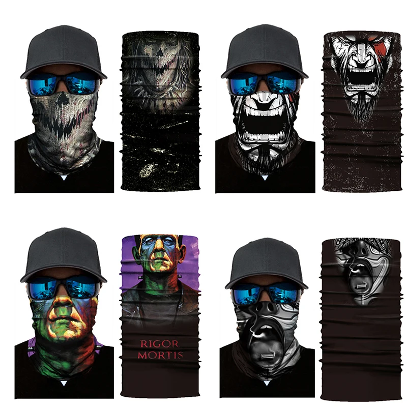 3d Joker Cool Mans шарф с принтом на шее мотоциклетная маска для лица модная резинка