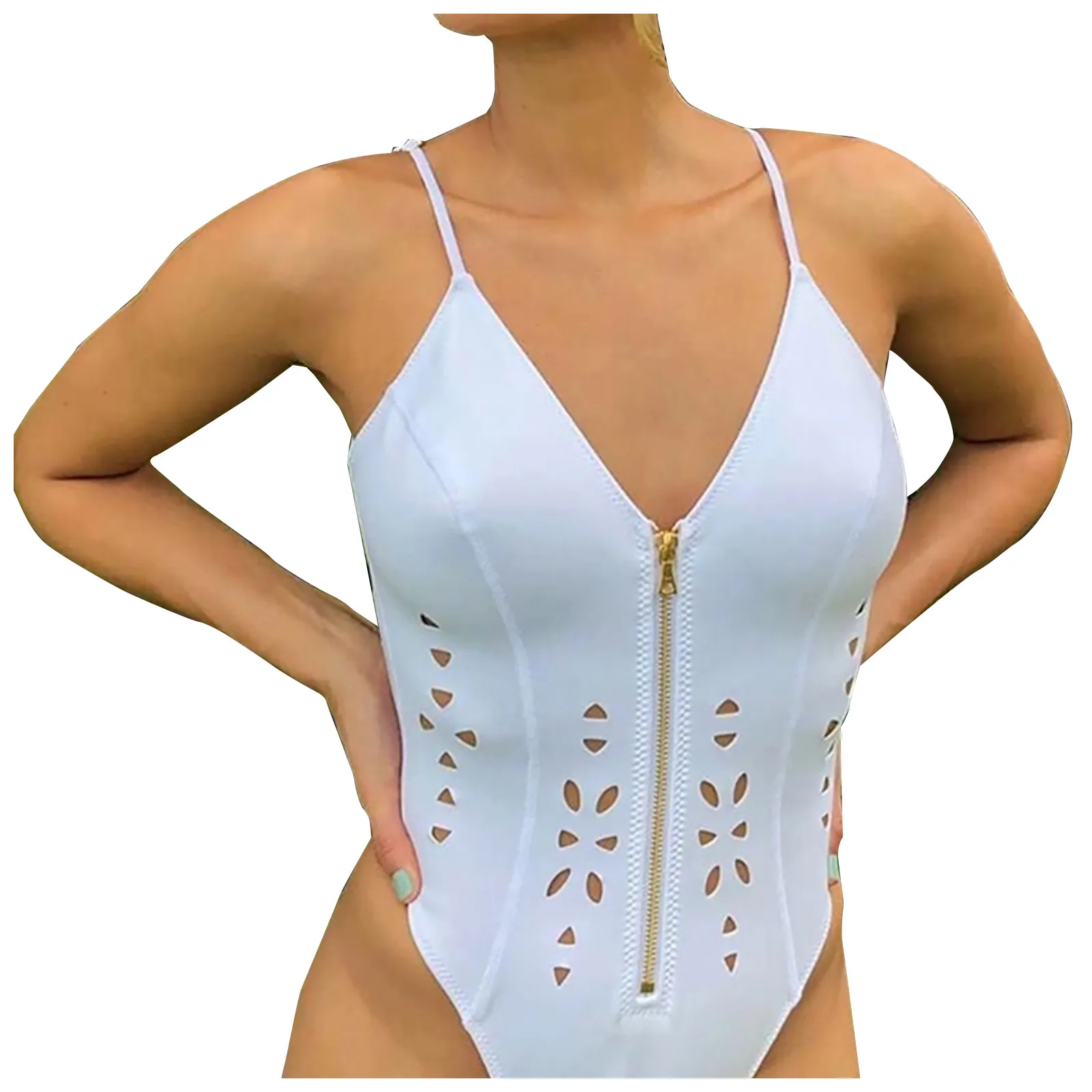 2021 Women's Sexy Bikini One-Piece Swimwear Hollow Lace Swimsuit Swimming Beachwear bikini top push up Brand new#35 | Женская одежда