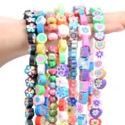 Бусины полимерные разноцветные в форме цветка, 10 мм, для изготовления ювелирных изделий, браслетов, ожерелий, 30 шт.