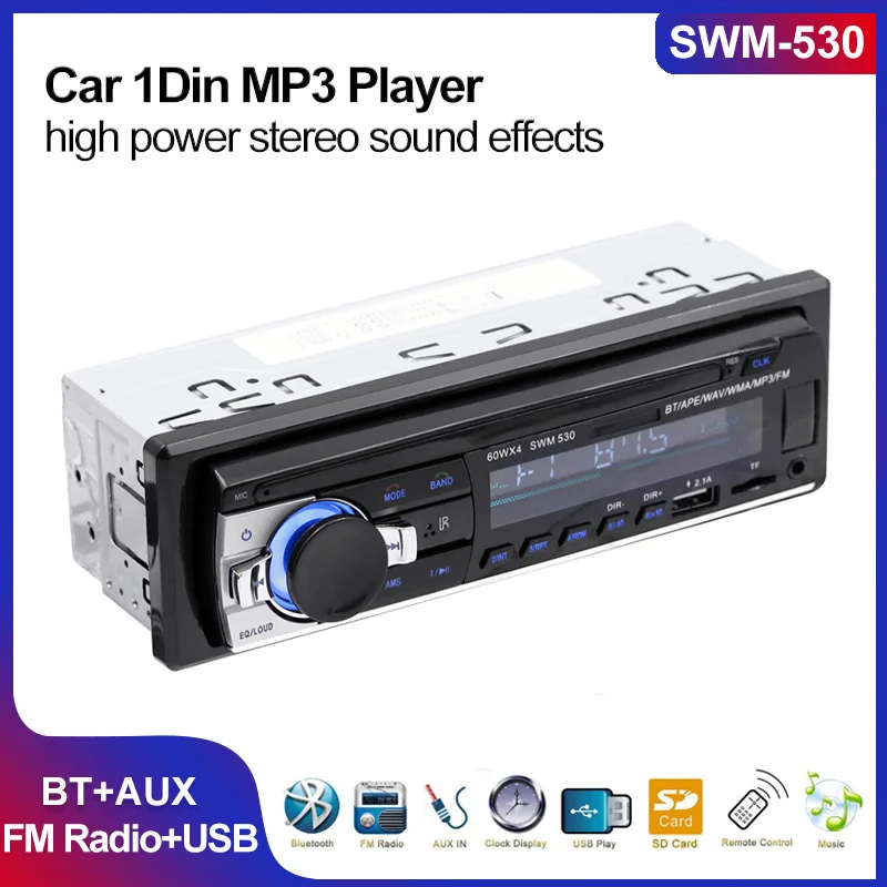 

Автомагнитола 1 DIN, 12 В, FM-радио, Bluetooth, MP3, аудиоплеер, Bluetooth, сотовый телефон, громкая связь, USB/SD, автомобильное стерео радио, вход Aux