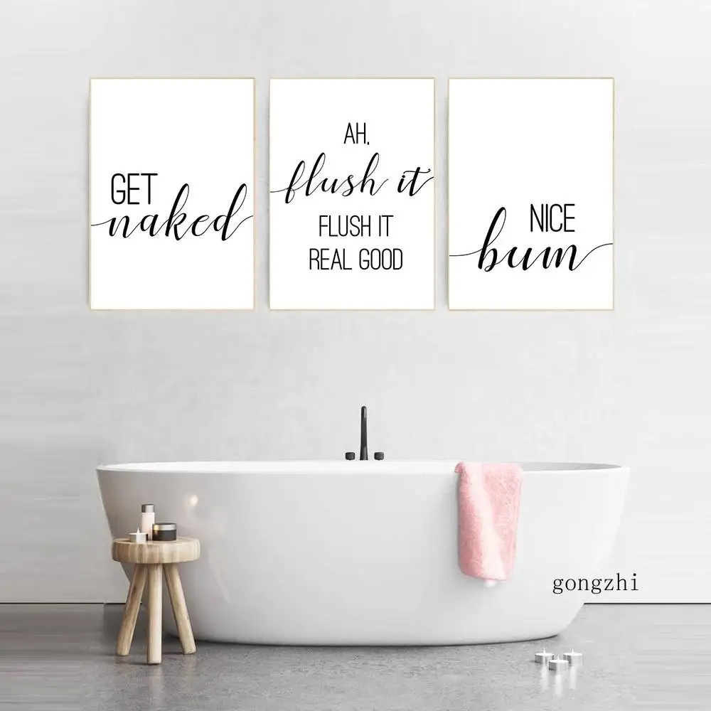 Получите обнаженную фотографию плакаты с цитатами черно-белая Картина на холсте