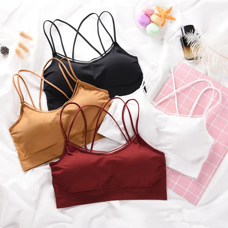 

Yoga Wear For Women Sports Bra Top Running Tops Fitness Stretch Sports Top Bra Wire Free Cotton Sportswear Gym Bra Underwear