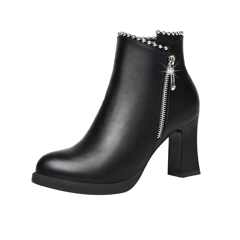 W-Осенне-зимняя обувь с острым носком ботинки мартенс Женская оригинальная в