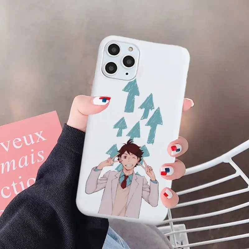 

Haikyuu Oikawa volleyball Japan anime Phone Case Candy Color for iPhone 6 7 8 11 12 s mini pro X XS XR MAX Plus