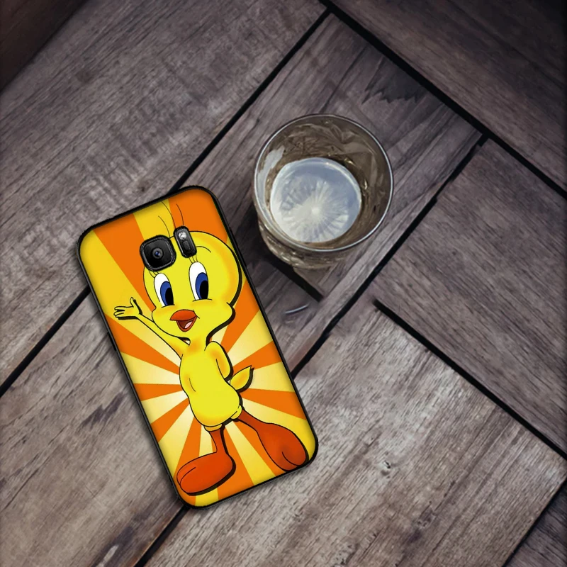 Птичка Твити Мягкий силиконовый чехол для телефона Samsung Galaxy S6 S8 край S7 S9 плюс S10 S10E