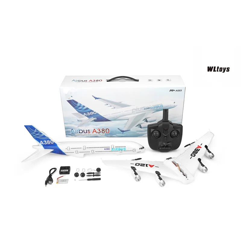 WLtoys Аэробус A380 самолет игрушки 2 4G 3Ch RC с неподвижным крылом открытый игрушка Drone