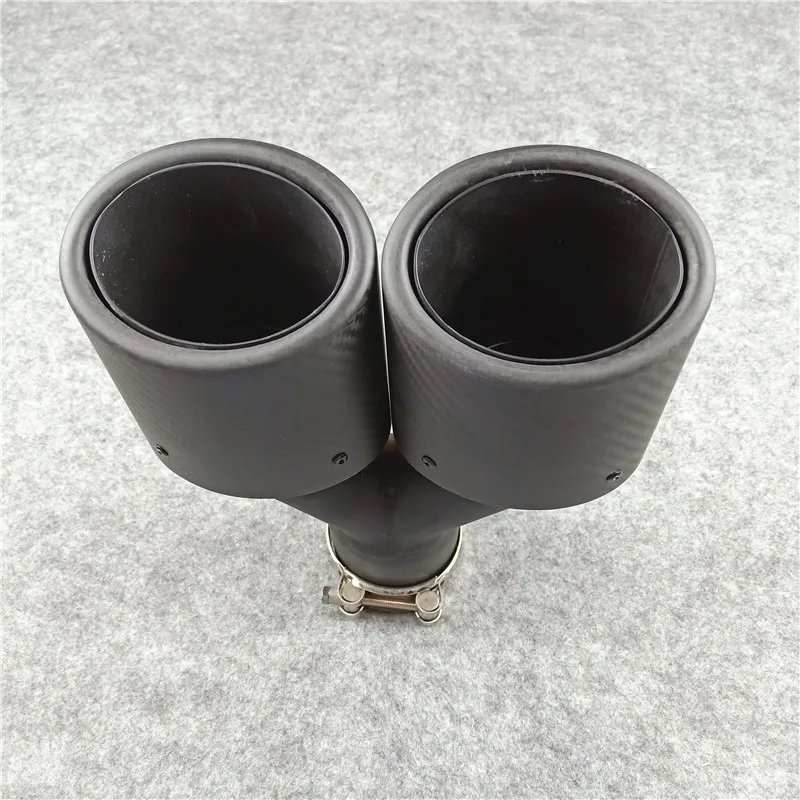 Матовые Углеродные наконечники для выхлопных газов овальной формы насадка