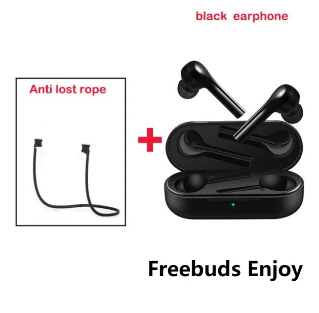 Enjoy black n rope Huawei FreeBuds Наслаждайтесь freebuds Lite TWS huawei Bluetooth беспроводные наушники 12 часов воспроизведения водонепроницаемый контроль крана - Цвет: Enjoy black n rope