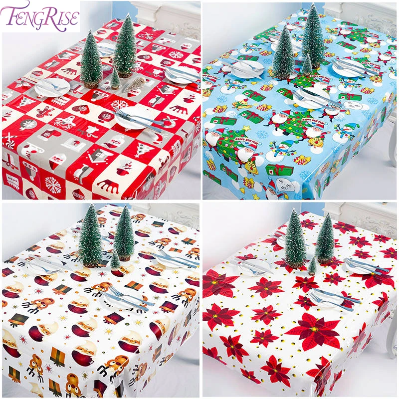 FENGRISE Санта Клаус Рождественская скатерть с Рождеством украшение для дома 2019