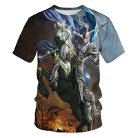 horseback riding mens t shirt shirt popular in european and american science fiction movies summer 3d printing evangelion