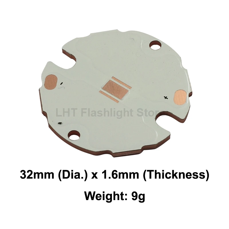 32 мм (диаметр) x 1 6 (T) DTP медная MCPCB для светодиодов Cree XM L / 5050|Портативные