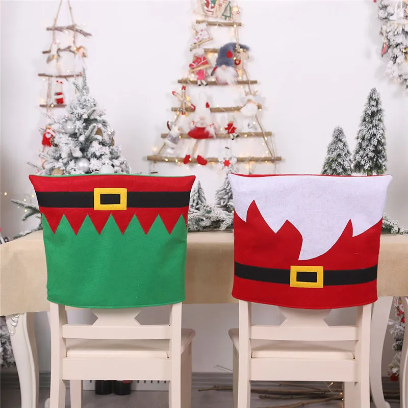 Рождественская Подставка под столовое сиденье Санта-Клаус праздничное