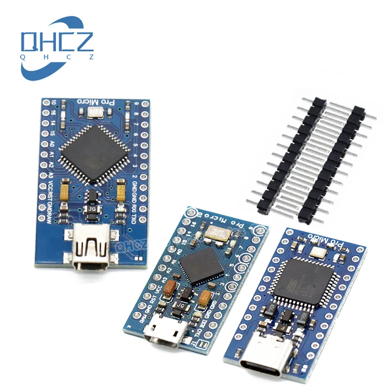 

Сменный ATmega32U4 Pro Micro ATmega32U4, 5 в 16 МГц, для Arduino Pro Mini с 2-рядным контактным разъемом для Leonardo Mini Usb интерфейса
