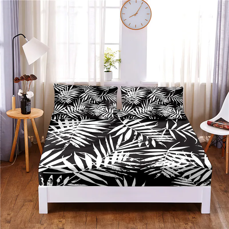 

Чехол для матраса с цифровой печатью в виде листа, 3 предмета