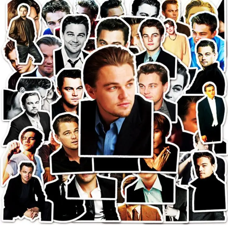 10/30/50pcs  Film Star Little Leonardo Dicaprio Graffiti  Stickers   Cool Helmet Decals  Skateboard Travel Suitcase Phone Laptop