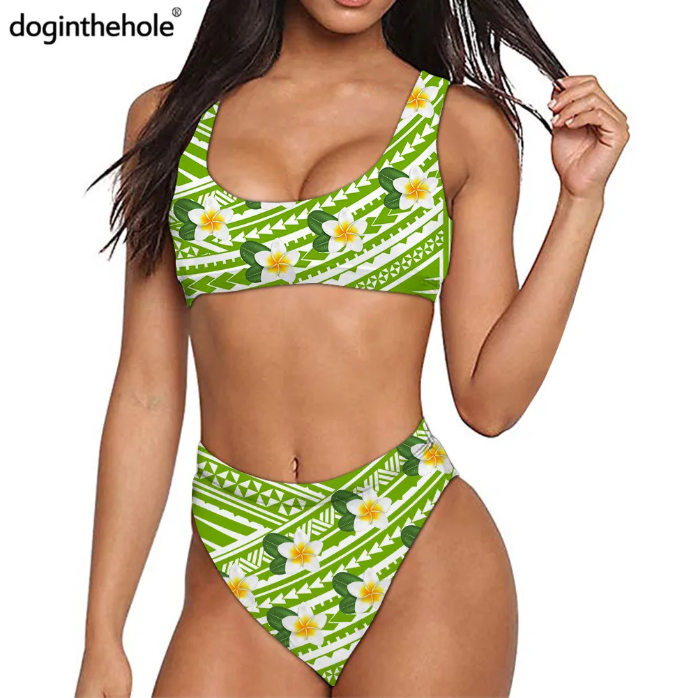 Phayon 2021 Мода Гавайская Плюмерия цветочный принт женское сексуальное Спортивное