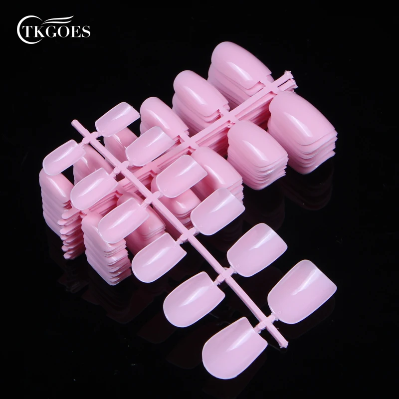 120 штук в упаковке светильник розовый квадратный полное покрытие накладные ногти