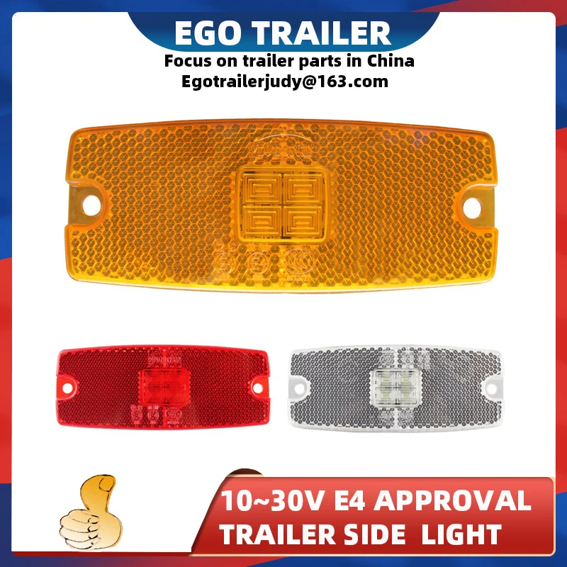 

Ego trailer side direction indicator lamps reflector E4 approval 10~30V 4LED