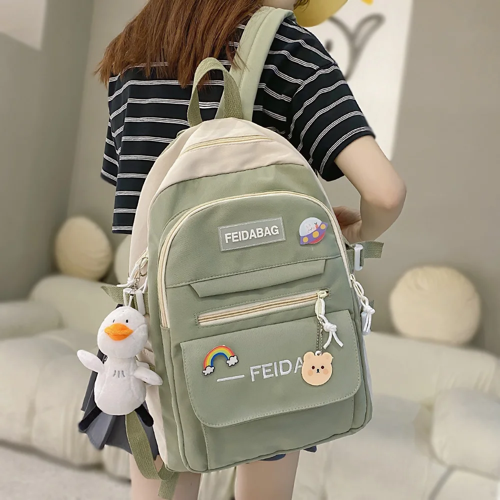 

Fashion Girl Harajuku Bag Women Kawaii Waterproof Student Backpack Travel Cute Ladies School Bag New Female Book Backpack Laptop