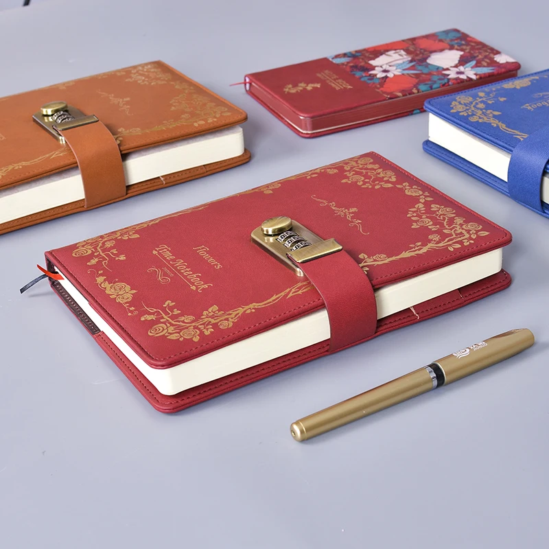 Замок с паролем Многофункциональный блокнот A5 Ретро креативная Записная книжка