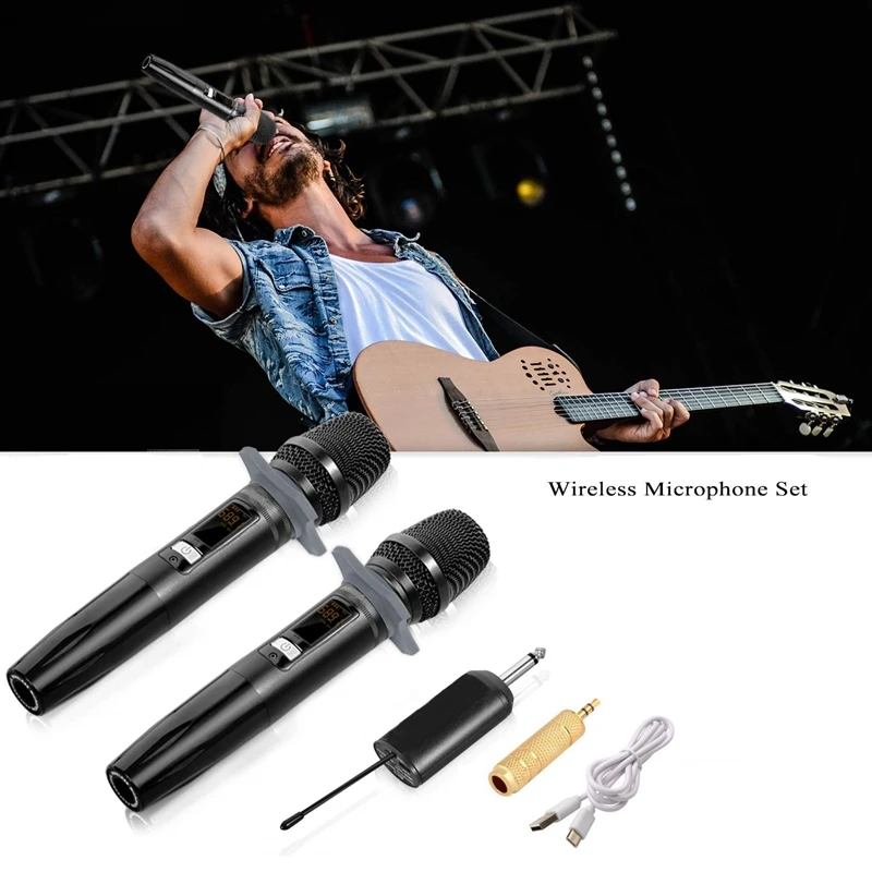 

Brand New 1Pcs Ux2 Uhf Auto Wireless Dynamic Microphone System With Receiver For Amplifier Mixer Speaker Desktop Bus Audio