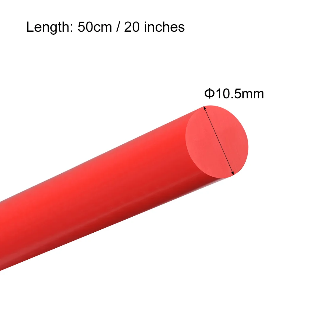 

uxcell Plastic Round Rod, 10mm,12mm,13mm Dia 50cm Length Engineering Plastic Round Bars 10mm 3pcs Red