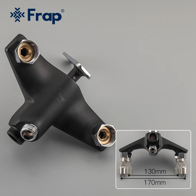 Черный смеситель для душа Frap F2257 кран ванны с одним держателем и длинным