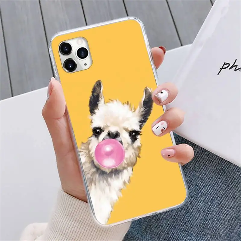 

cute lamas Alpaca animals Phone Case For iphone 12 5 5s 5c se 6 6s 7 8 plus x xs xr 11 pro max mini
