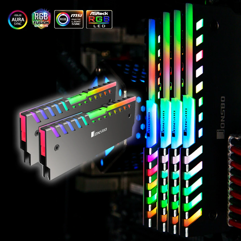 2 шт. Jonsbo NC RGB Ram Cooler SSD Armor радиатор аура 12 В/5 в корпус из алюминиевого сплава
